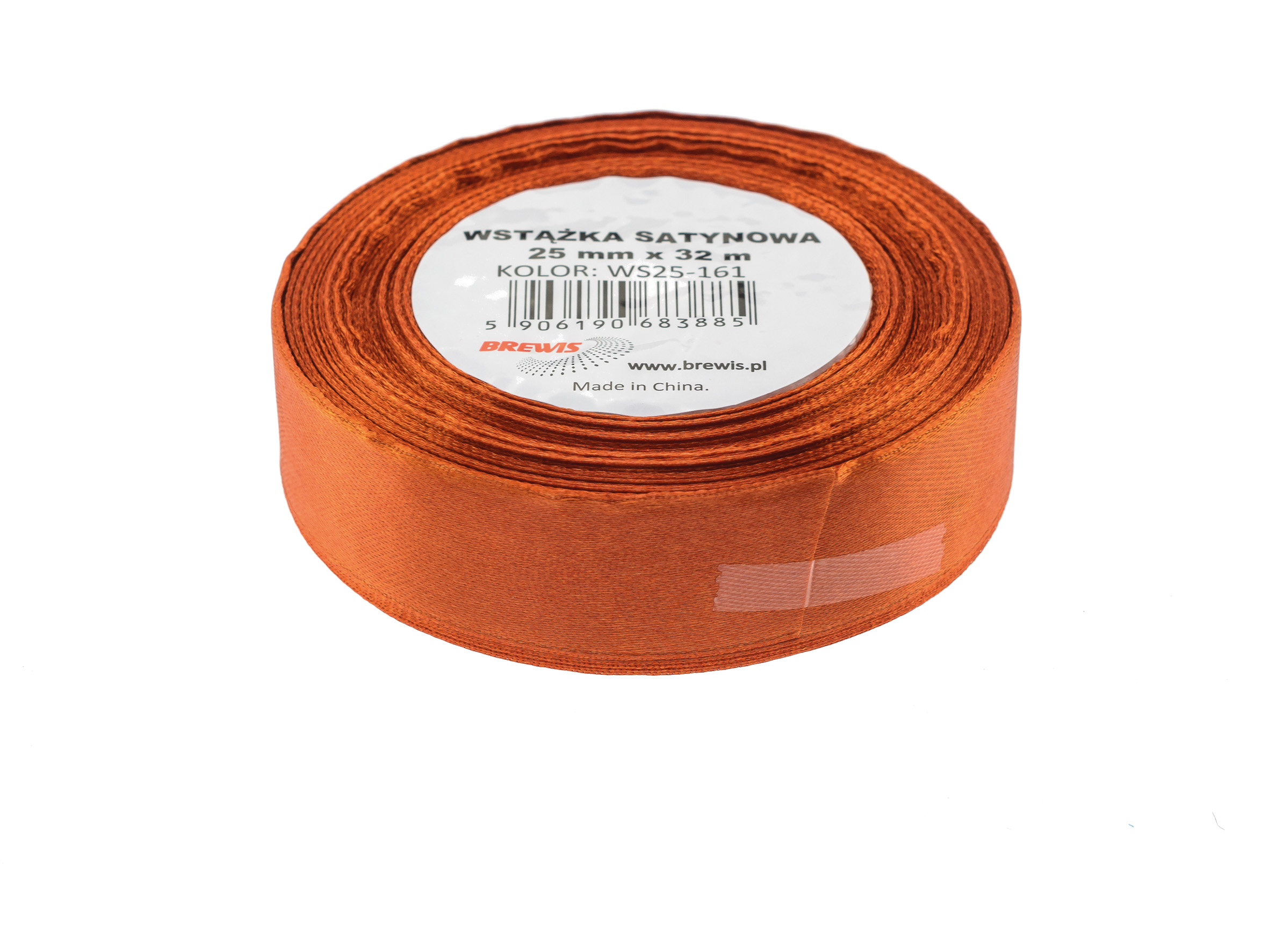 Wstążka Brewis satynowa 25 mm 32 m miedziany | biuroweokazje.pl | Kliknij i kup!