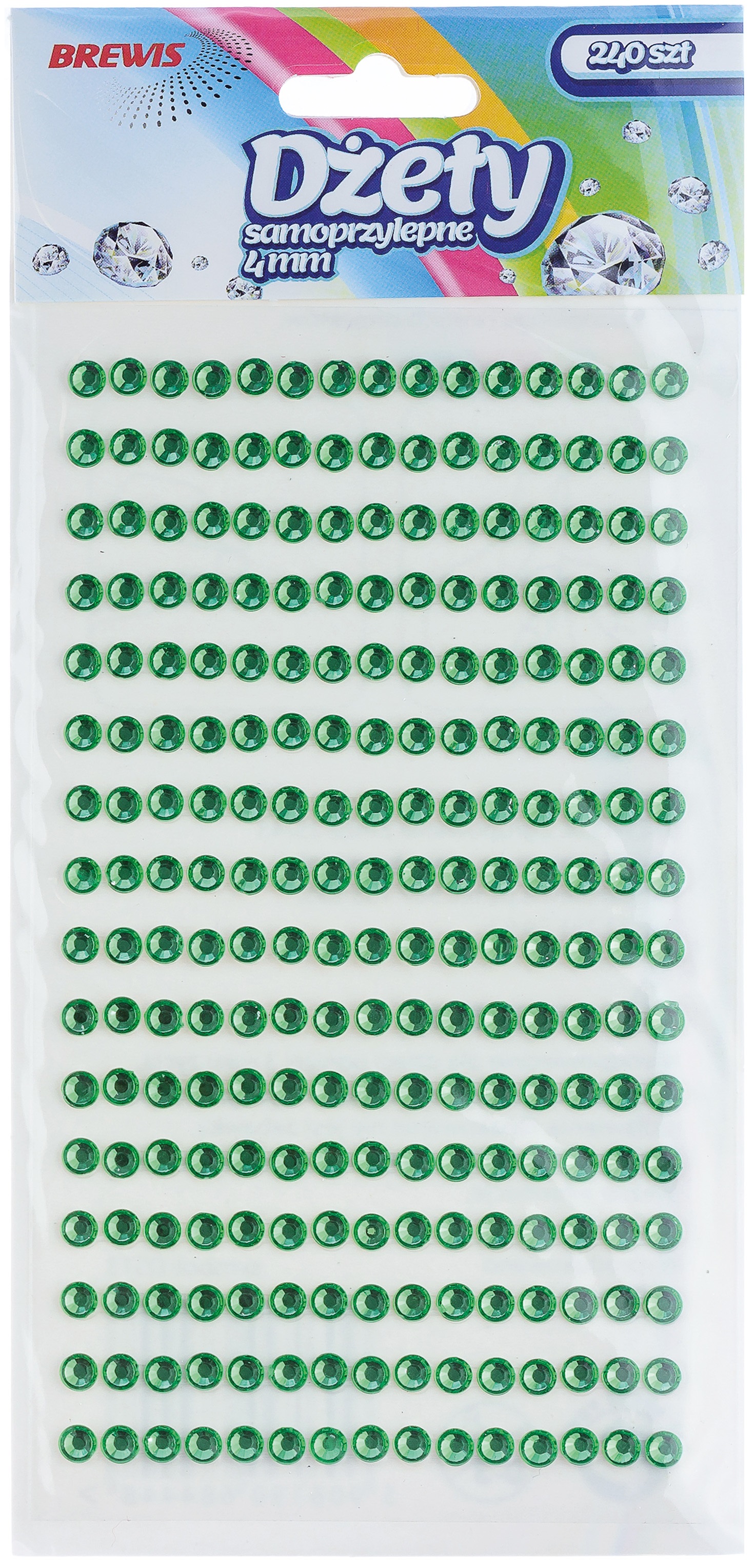 Dżety samoprzylepne 4 mm ds13 zielone | biuroweokazje.pl | Kup już teraz!