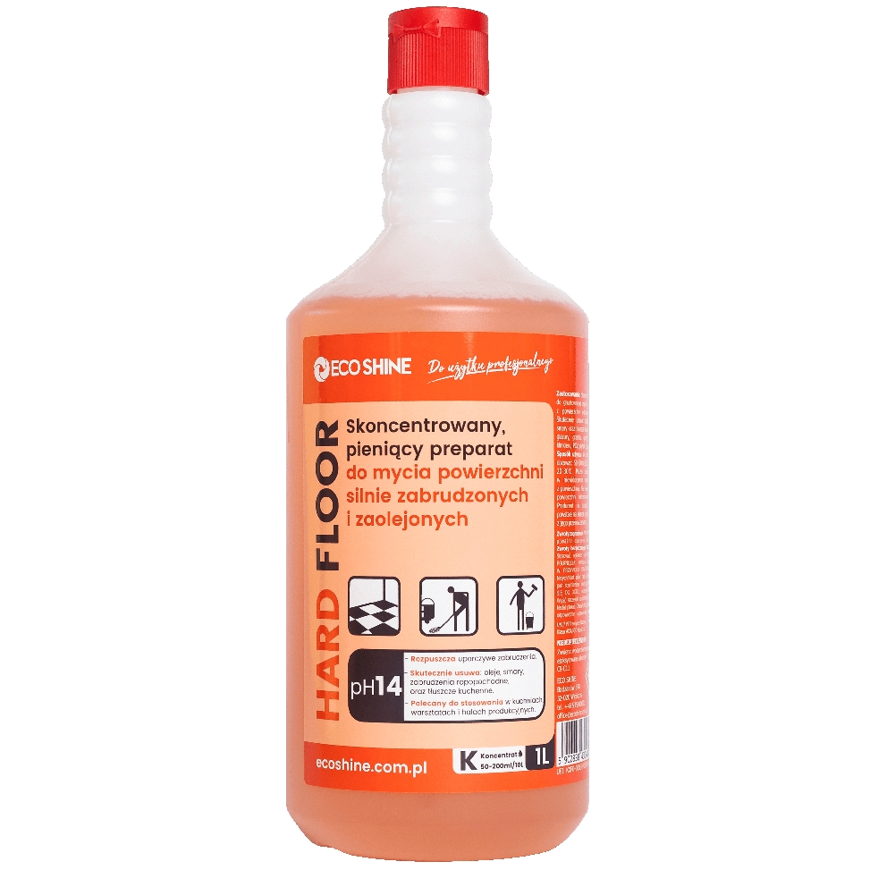 Eco Shine hard floor 1 l pieniący płyn do mycia powierzchni silnie zabrudzonych i | biuroweokazje.pl | Kup taniej!