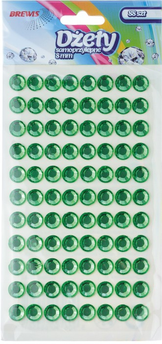 Dżety samoprzylepne Brewis 8 mm zielony | biuroweokazje.pl | Zamów błyskawicznie!