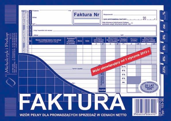 Druk faktura A5 netto 1+1 do biura | biuroweokazje.pl | Weź zanim zniknie!