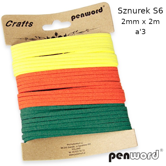 Sznurek s6 dekoracyjny 2 mm x 2 m a'3 | biuroweokazje.pl | Zyskaj więcej!
