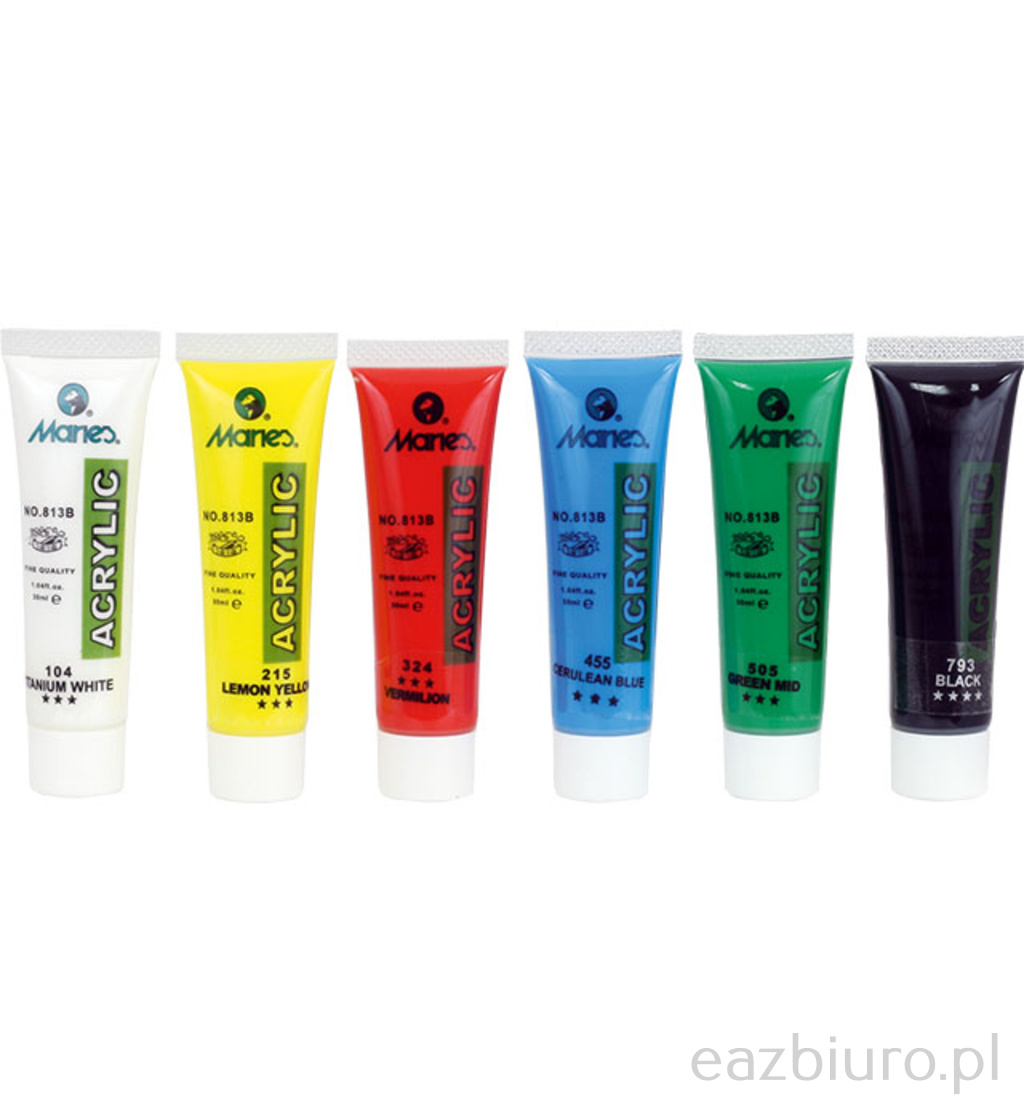 Farby akrylowe 81306 b - 6 kolorów maries 30 ml | biuroweokazje.pl | Weź najlepsze!