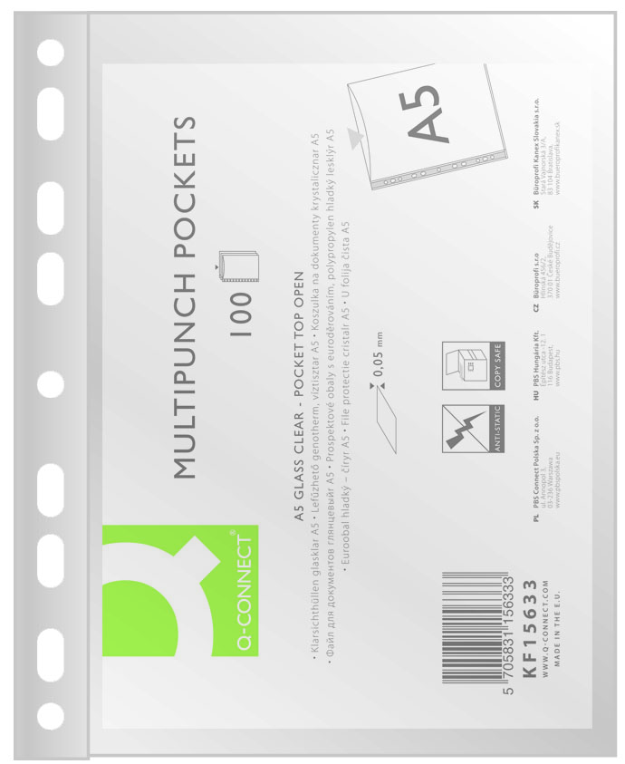 Koszulka A5 clear krystaliczna zestaw 100 sztuk | biuroweokazje.pl | Kup od razu!