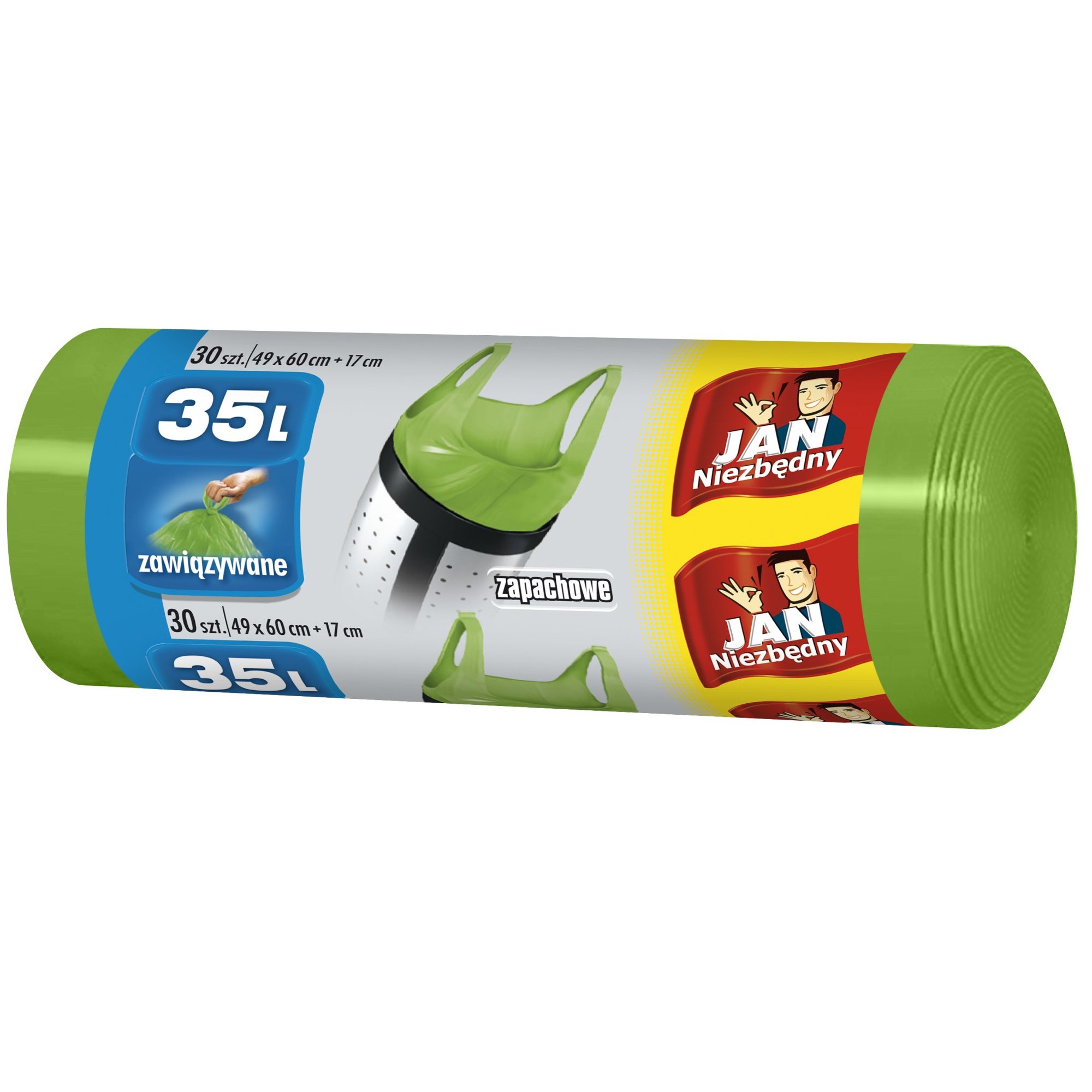 Worki na śmieci hd t-shirt Jan Niezbędny 35 l zestaw 30 sztuk. | biuroweokazje.pl | Kup w promocji!