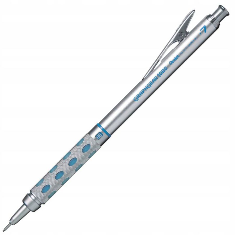 Ołówek automatyczny graphgear 1000 0,7 mm srebrno-niebieski | biuroweokazje.pl | Kup taniej!