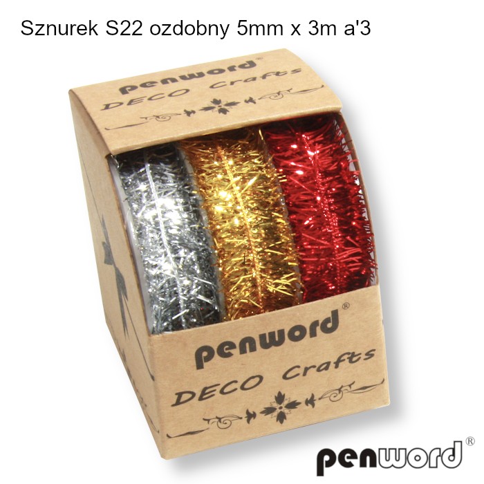 Sznurek s22 ozdobny 5 mm x 3 m a'3 | biuroweokazje.pl | Zamów teraz!