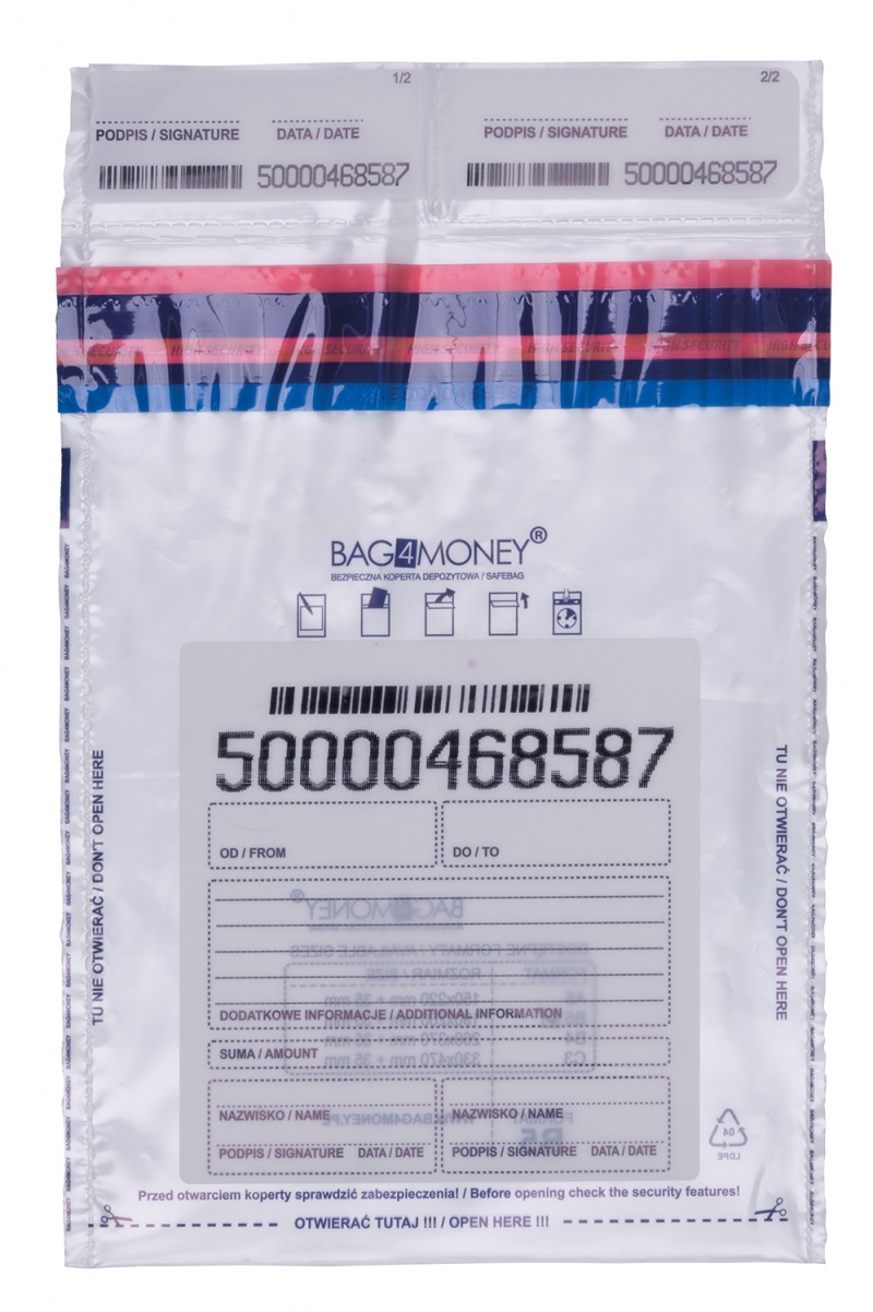 Koperta bezpieczna Office Products, B5, 190 x 260 mm, zestaw 50 sztuk., transparentna | biuroweokazje.pl | Postaw na jakość!