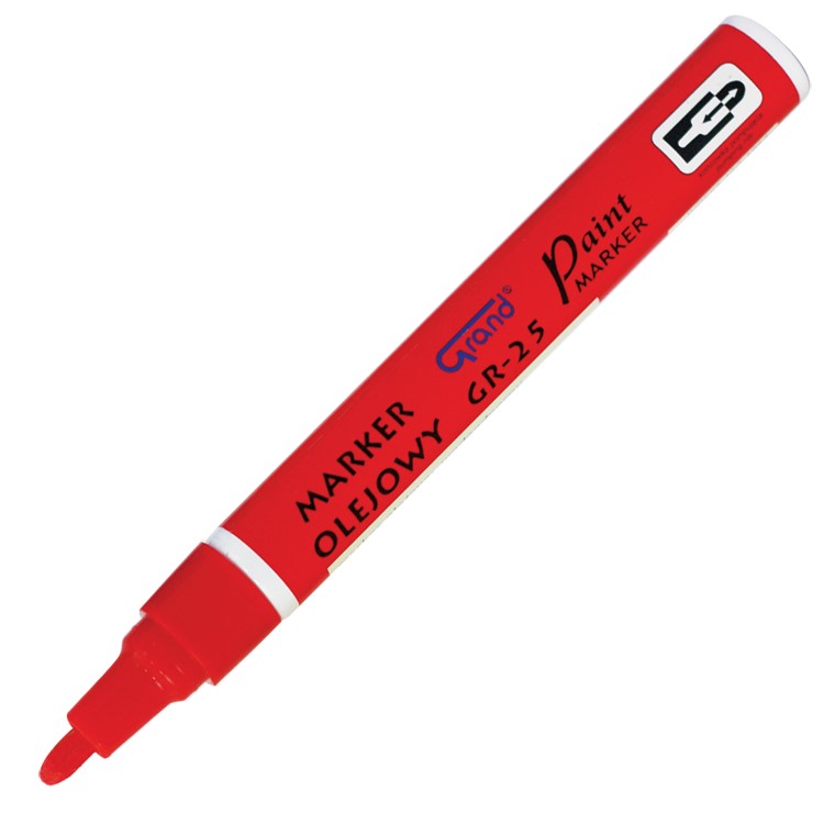 Marker olejowy gr-25 czerwony do biura | biuroweokazje.pl | Zamów bezpiecznie!