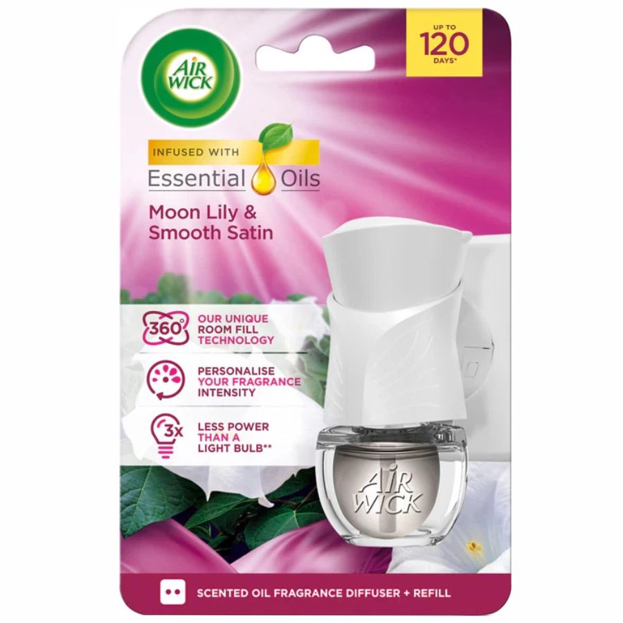 Odświeżacz elektryczny Air Wick 19 ml księżycowa lilia otulona satyną | biuroweokazje.pl | Kup z rabatem!