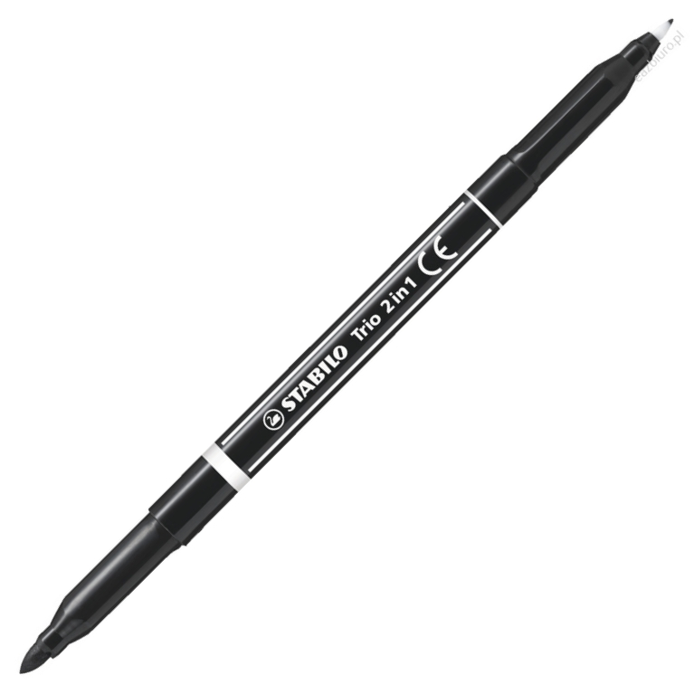 Flamaster Stabilo trio double czarny 2w1 | biuroweokazje.pl | Kup wygodnie!