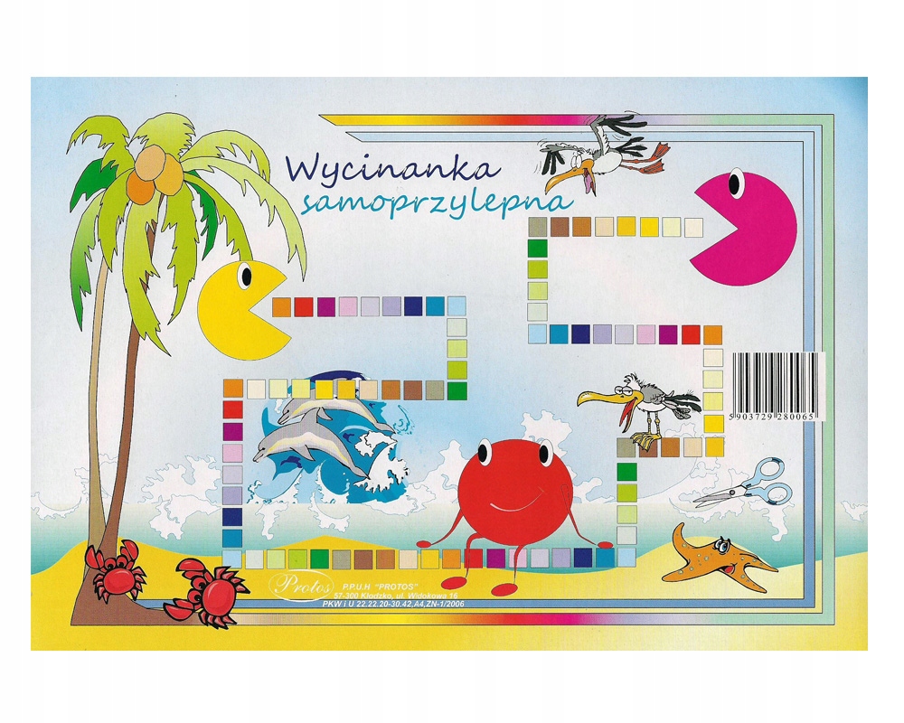 Zeszyt kolorowy wycinanka A4 samoprzylepna | biuroweokazje.pl | Kup online!