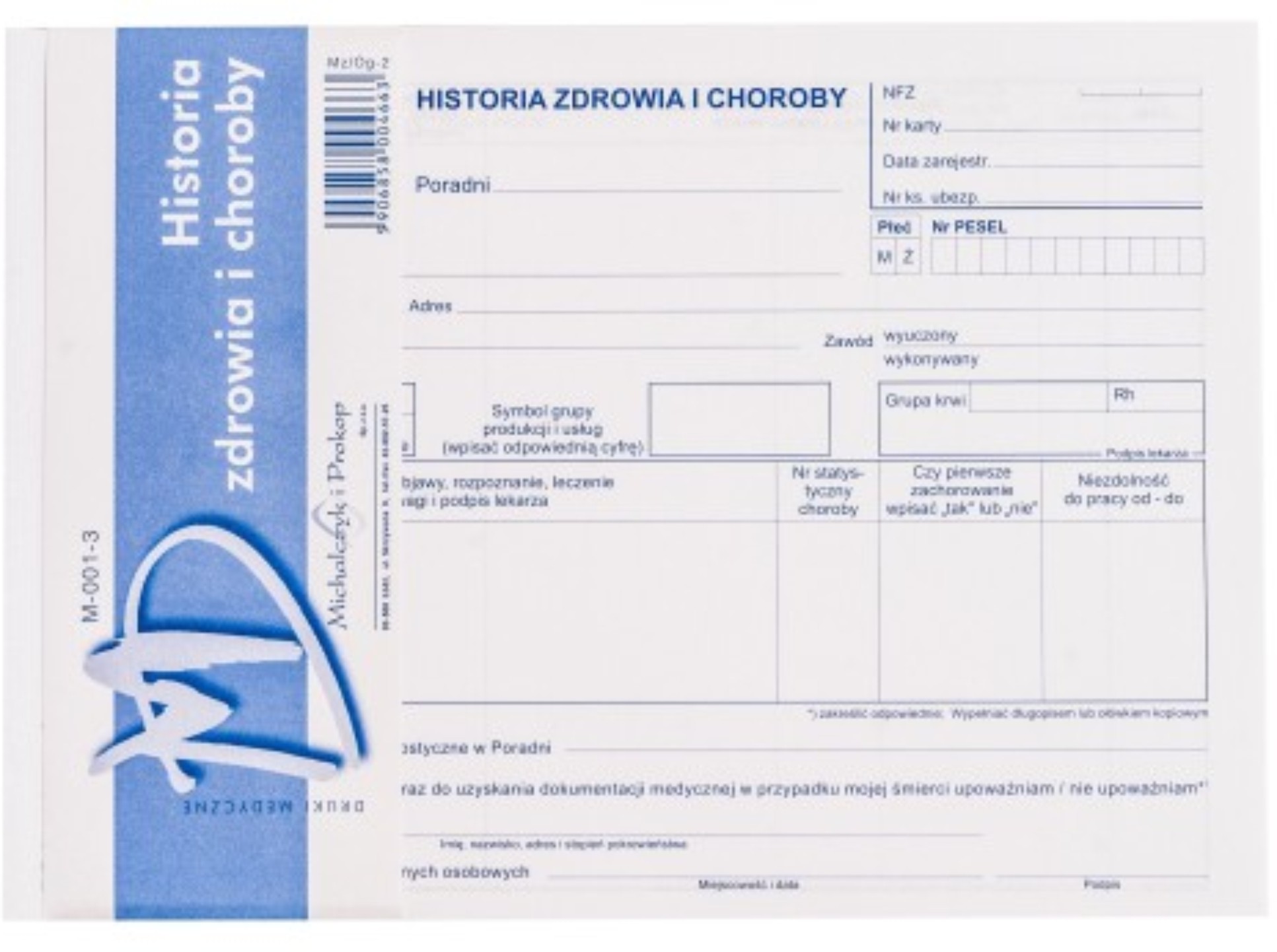 Druk historia zdrowia i choroby mz/og-2 M&P | biuroweokazje.pl | Kup pewnie!