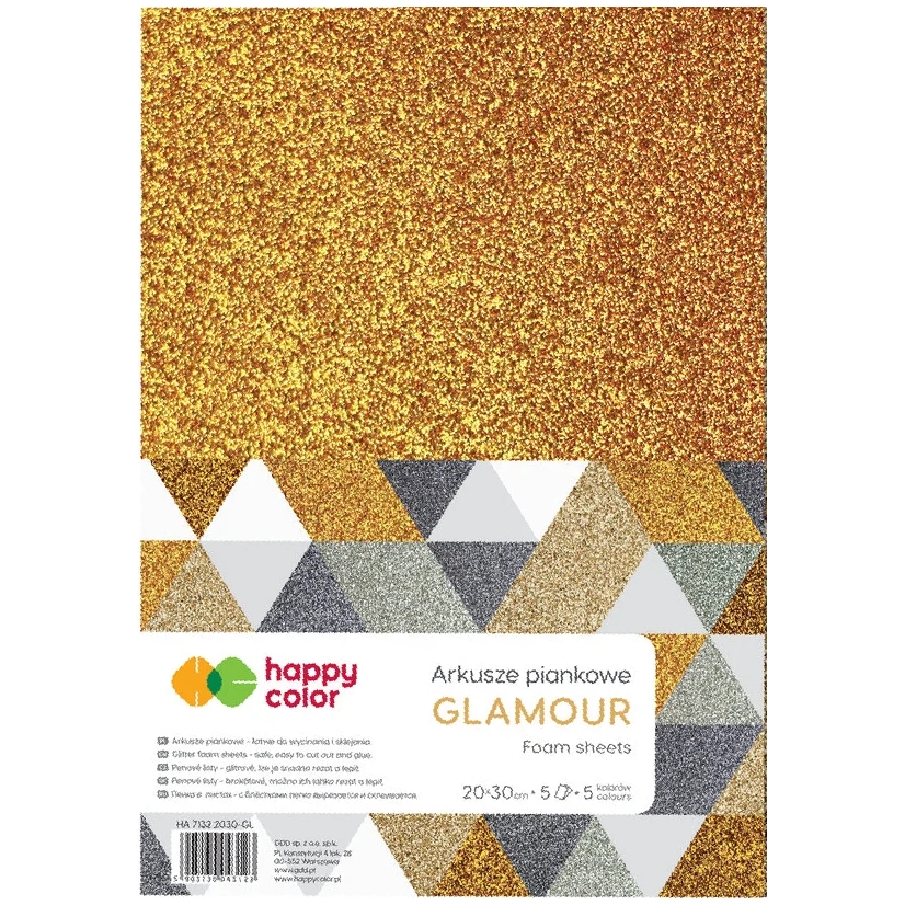 Arkusze piankowe brokatowe A4, 5 ark glamour, ha | biuroweokazje.pl | Skorzystaj z okazji