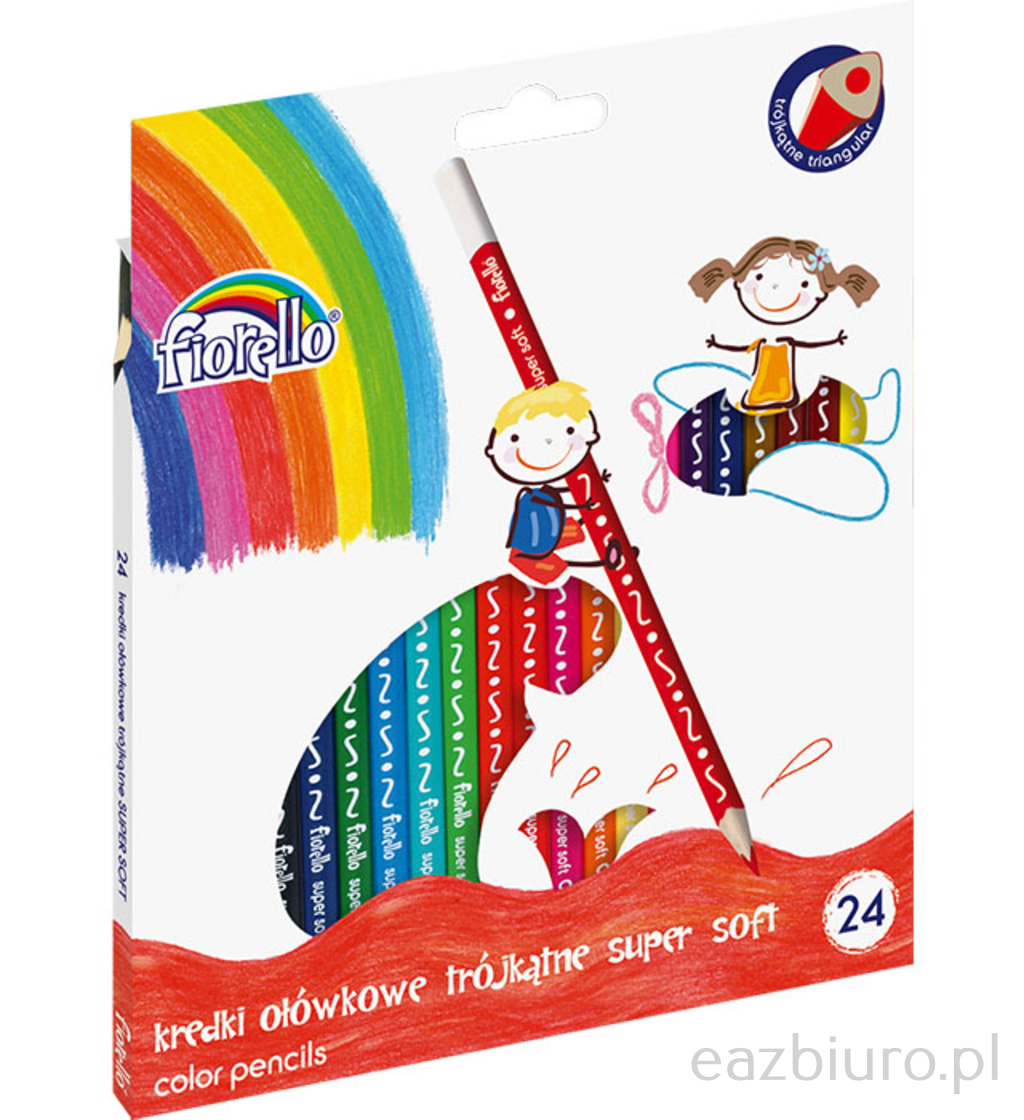 Kredki 24 kolory Fiorello do biura | biuroweokazje.pl | Postaw na jakość!