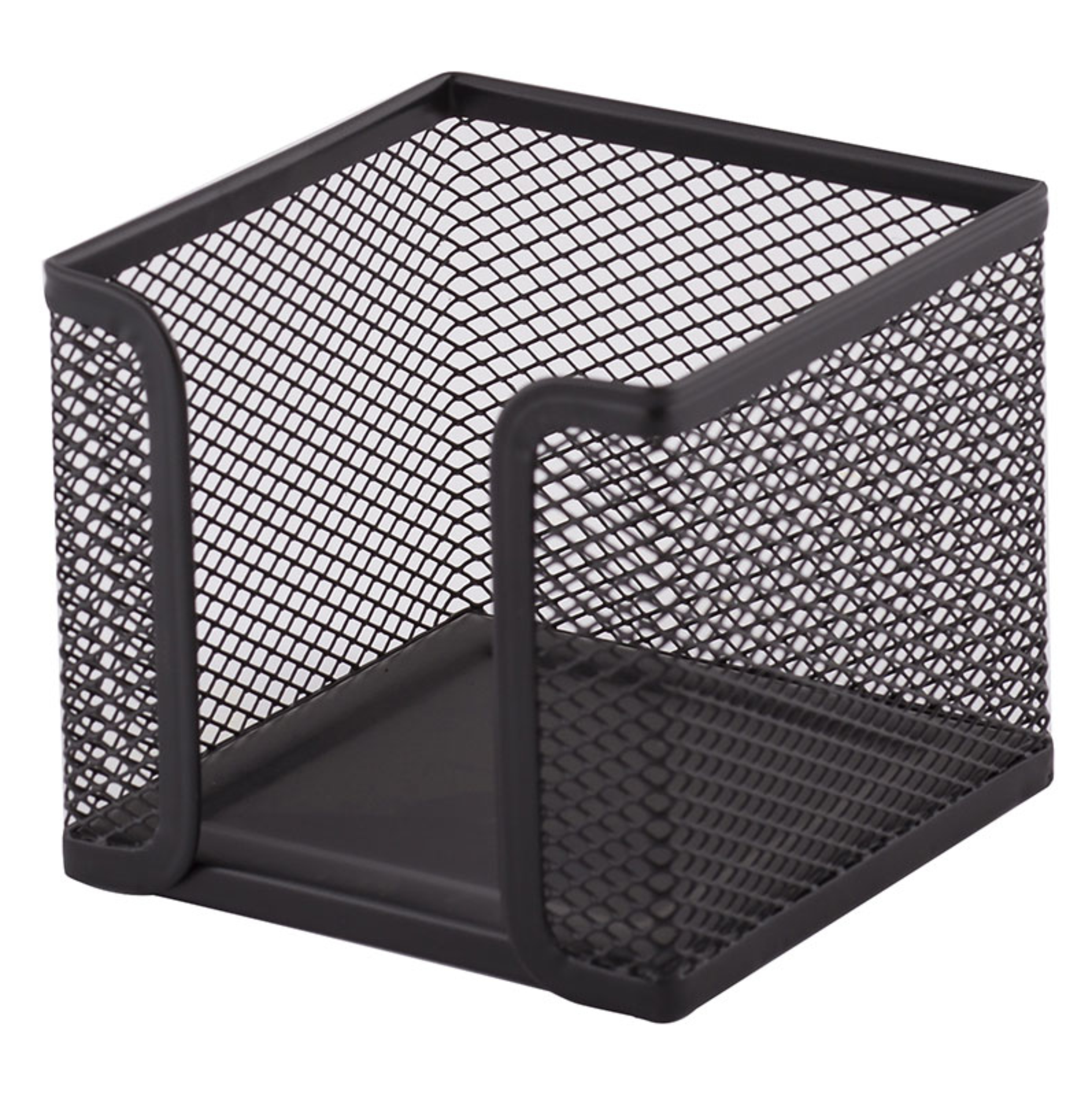 Przybornik na karteczki siatka czarny 95x95 x 80 | biuroweokazje.pl | Kup z rabatem!