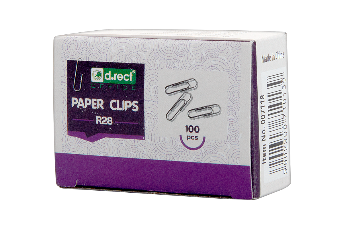 Spinacze okrągłe 28 mm D Rect zestaw 100 sztuk. | biuroweokazje.pl | Kup w promocji!