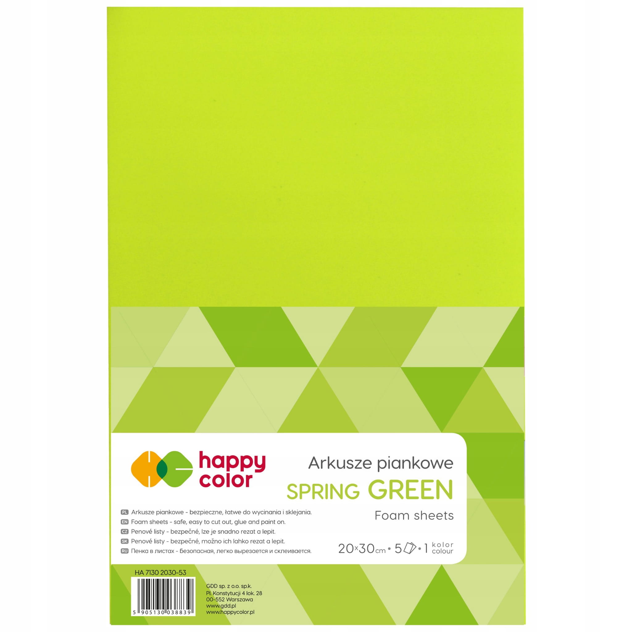 Arkusze piankowe A4, 5 ark, zielony wiosenny, ha | biuroweokazje.pl | Skorzystaj z topowej oferty