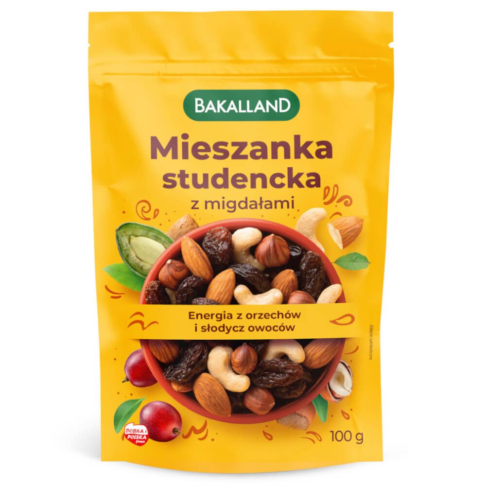 Mieszanka studencka z migdałami, Bakalland, 100 g | biuroweokazje.pl | Kliknij i kup!
