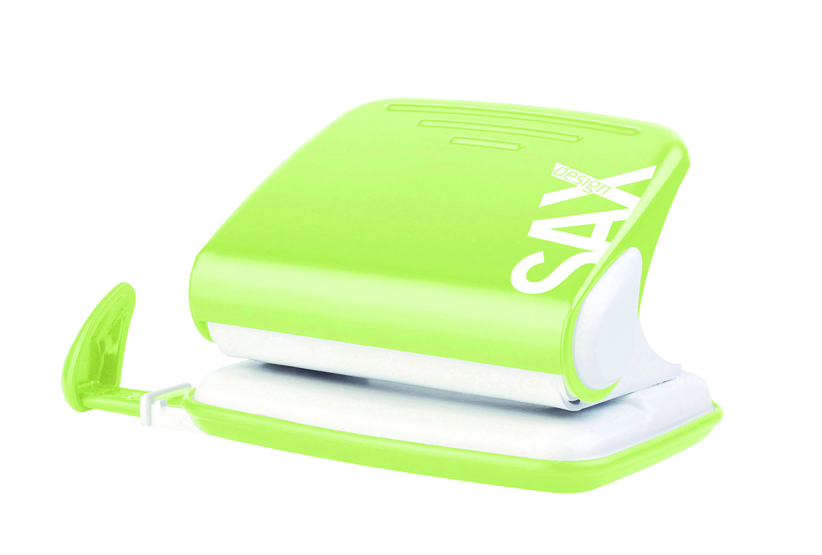 Dziurkacz Saxdesign 318 dziurkuje do 20 kartek jasnozielony | biuroweokazje.pl | Skorzystaj dziś!