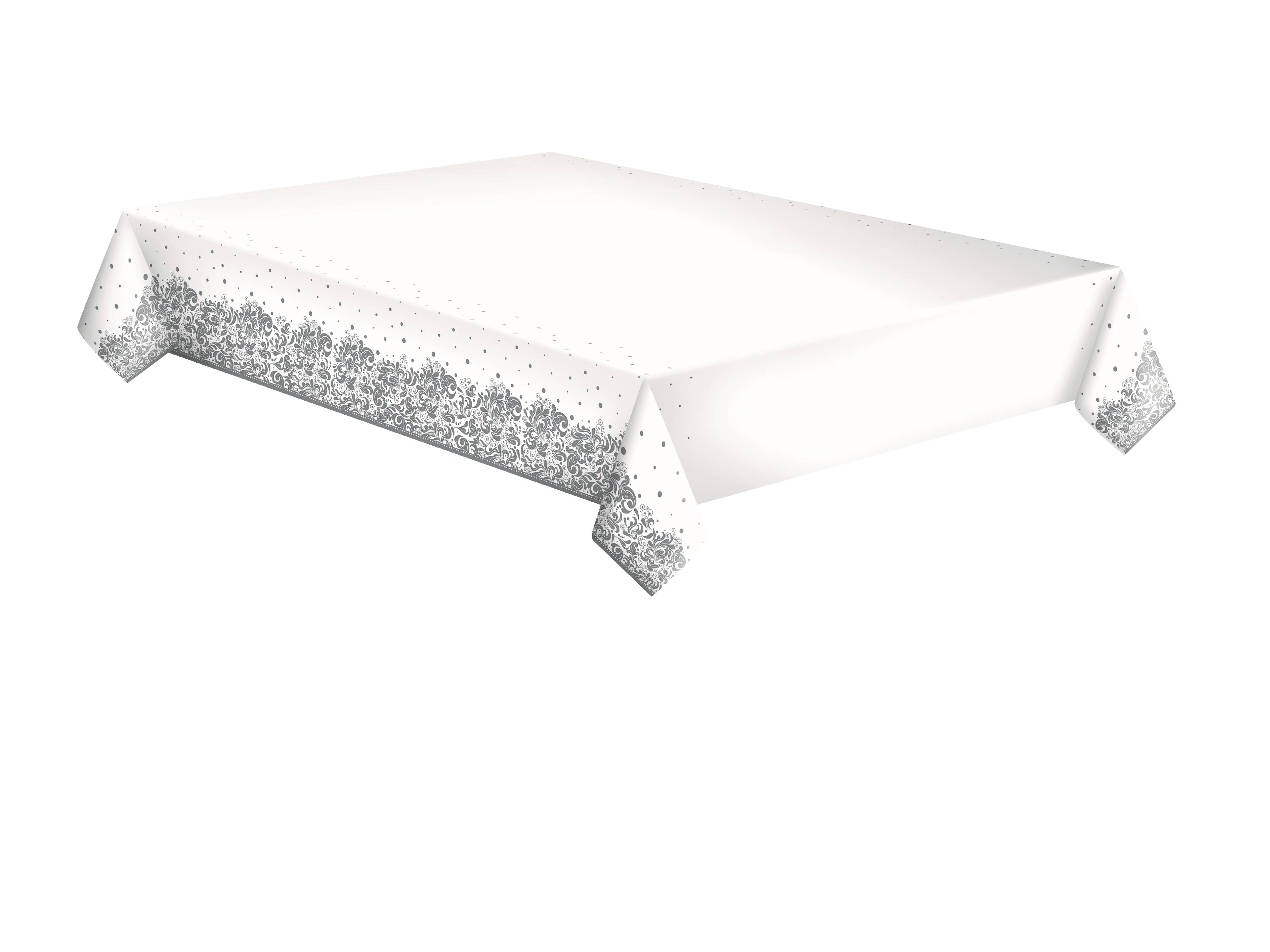 Obrus papierowy Ornament Silver zestaw 1 sztuk. 120 x 180 48 [g/m2] | biuroweokazje.pl | Nie przegap!