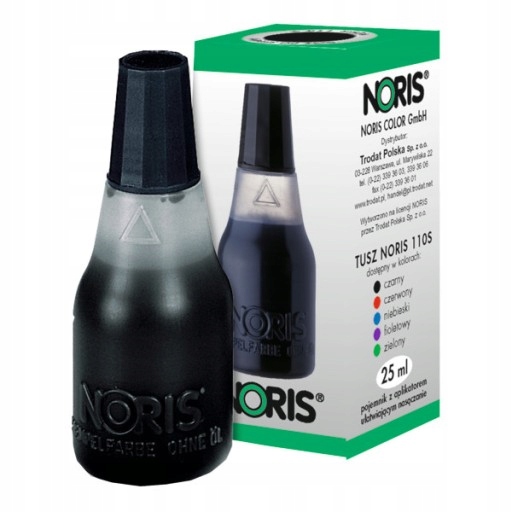 Tusz do pieczątek bezolejowy Noris 110s 25 ml czarny | biuroweokazje.pl | Zamów teraz!