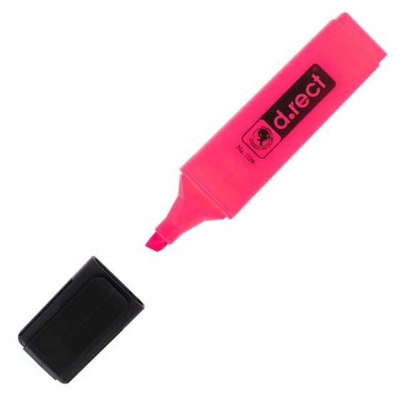 Zakreślacz 1128 różowy D Rect do biura | biuroweokazje.pl | Zamów wygodnie!