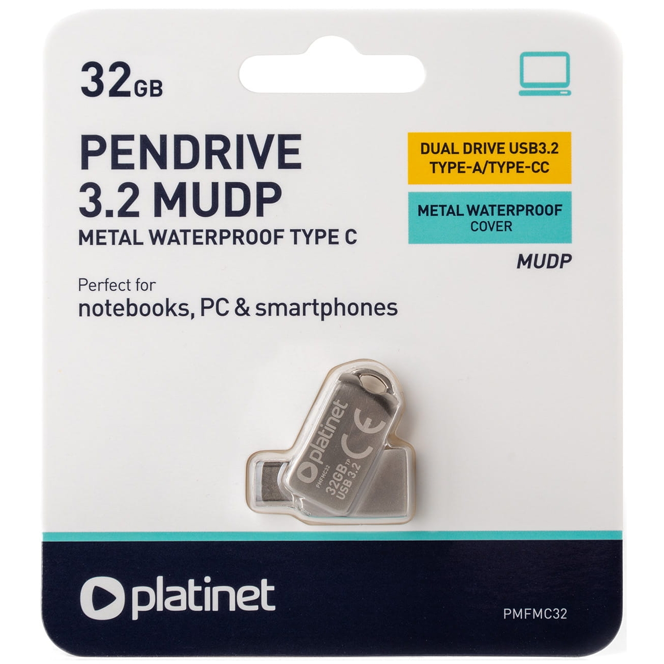 Pendrive 32gb usb 32 + usb-c platinet | biuroweokazje.pl | Kliknij i kup!