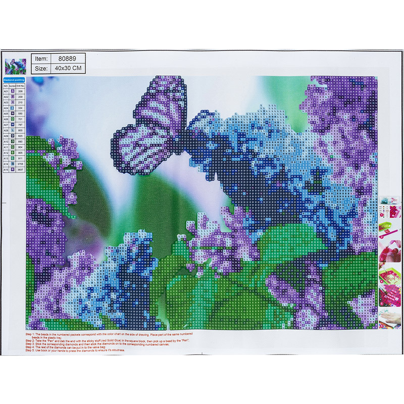 Mozaika diamentowa 5d 30x40 cm motyl | biuroweokazje.pl | Sprawdź cenę!