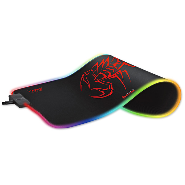 Rgb podkładka pod mysz, mg8, do gry, czarna, 350 x 250 mm, 3 mm, Marvo, podświetlenie rgb | biuroweokazje.pl | Kup sprytnie!