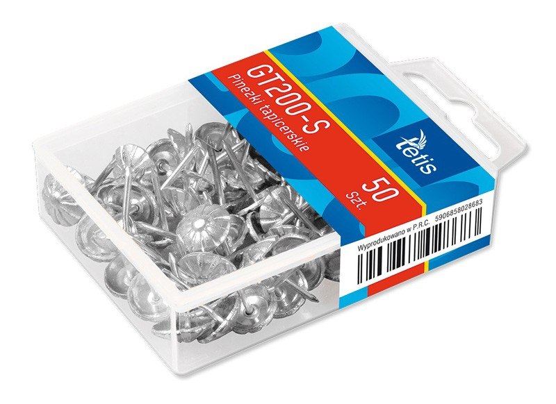 Pinezki tapicerskie srebrne zestaw 50 sztuk | biuroweokazje.pl | Zamów bezpiecznie!