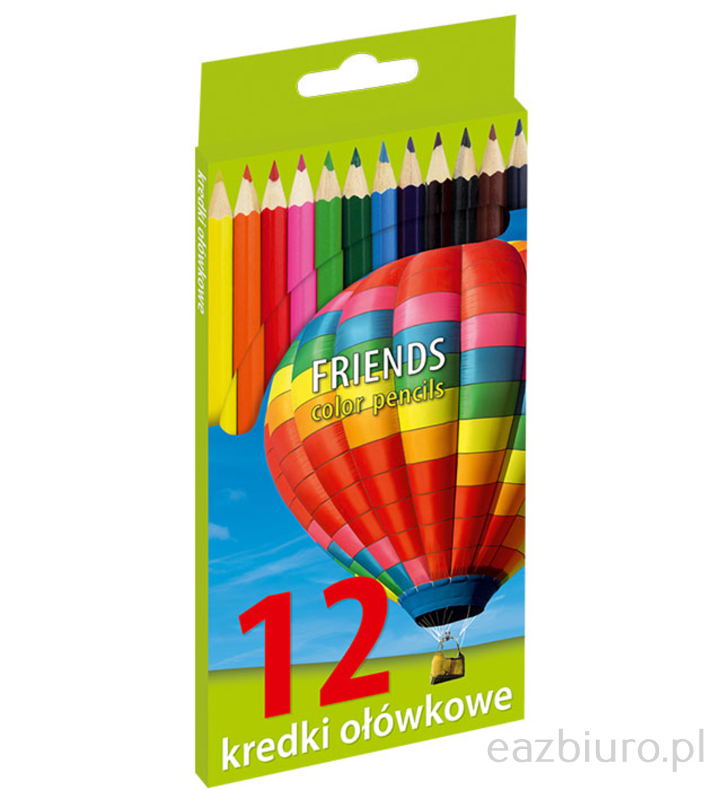 Kredki kw Grand 12 kolorów friends | biuroweokazje.pl | Dodaj do koszyka!