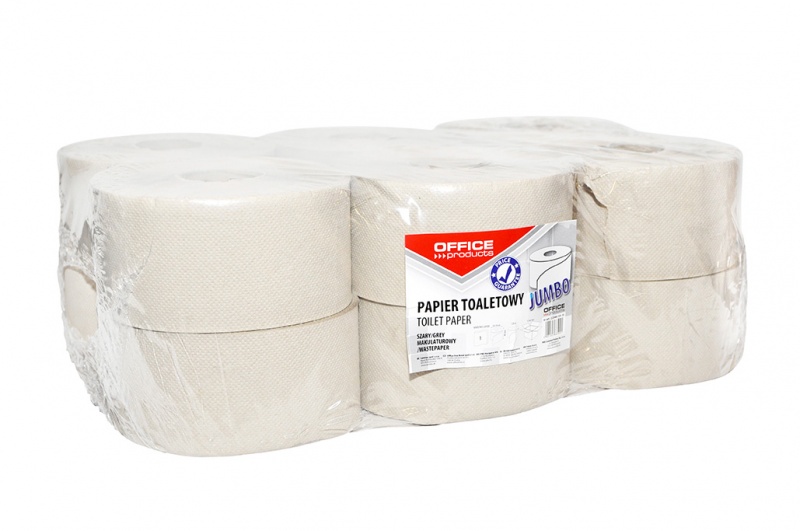 Papier toaletowy duży jumbo szary zestaw 12 sztuk 120 m | biuroweokazje.pl | Działaj teraz!