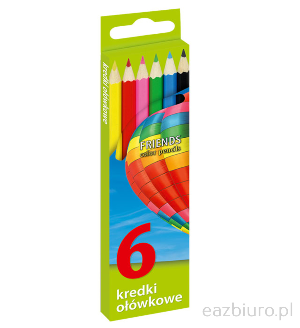 Kredki Grand 6 kolorów do biura | biuroweokazje.pl | Zamów natychmiast!