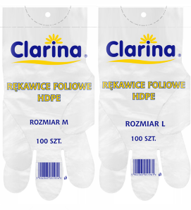 Rękawiczka foliowa m zestaw 100 sztuk | biuroweokazje.pl | Kup online!