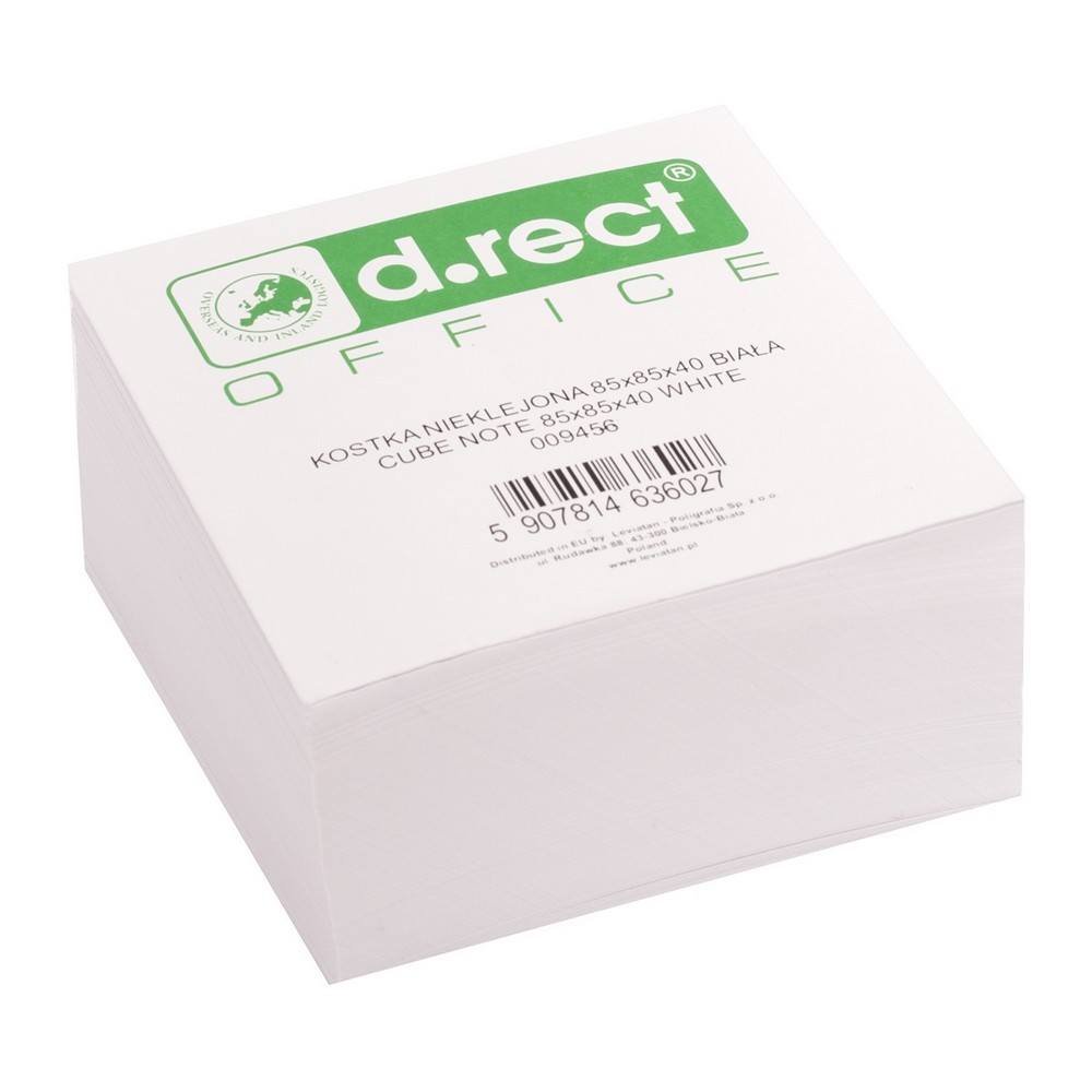 Kostka D Rect nieklejona 85 x 85 x 40 mm biała | biuroweokazje.pl | Kup w sekundę!