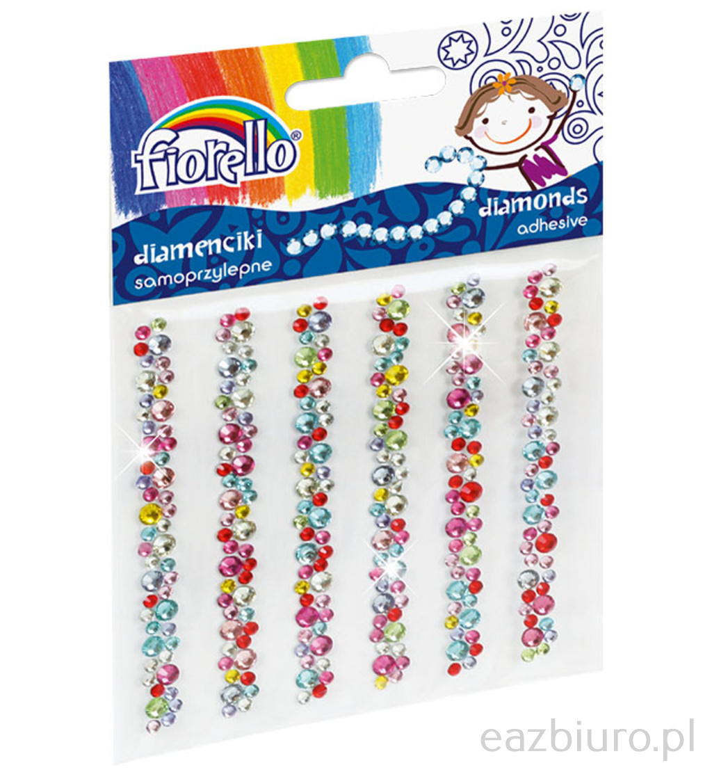 Diamenciki samoprzylepne Fiorello gr- ds08 mix kolorów w krótkich paskach | biuroweokazje.pl | Zamów bez zwłoki!