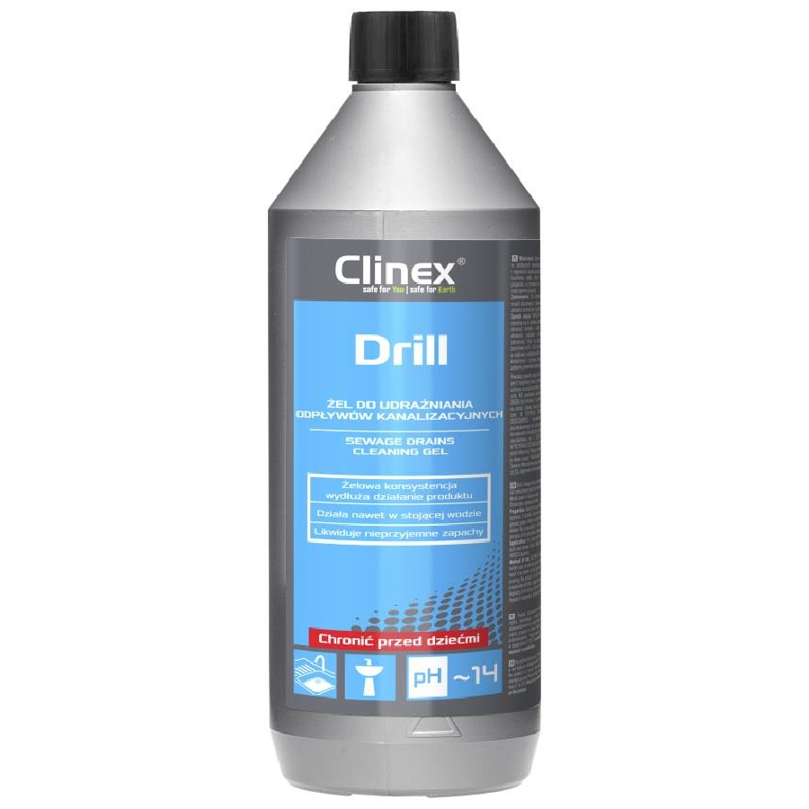 Clinex żel drill 1l do udrażniania odpływów | biuroweokazje.pl | Wybierz mądrze