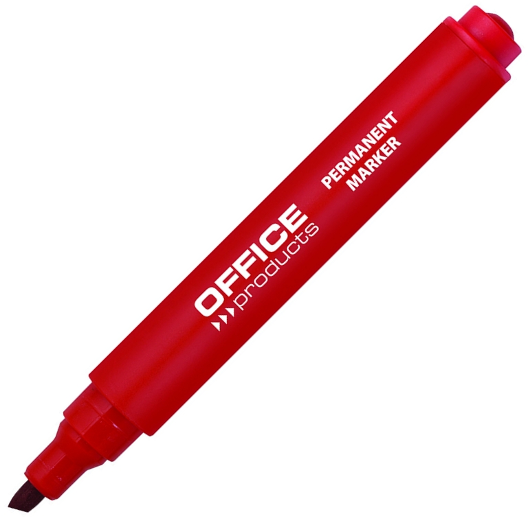 Marker eko duży niezmywalny czerwony ścięty | biuroweokazje.pl | Kup pewnie!