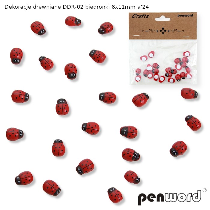 Dekoracje drewniane ddr-02 biedronki 8x11 mm a'24 | biuroweokazje.pl | Kup od razu!