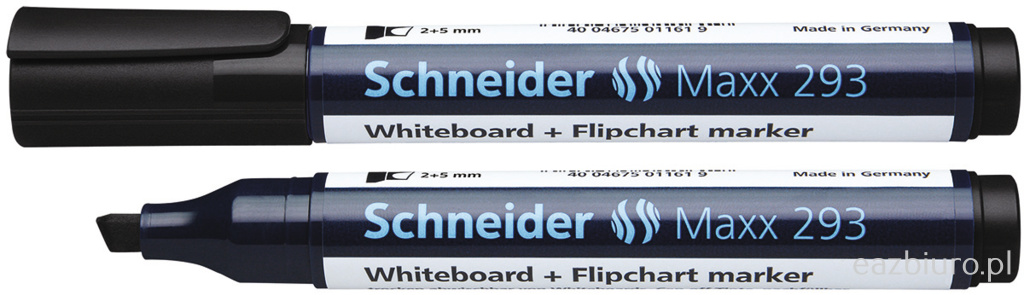 Marker do tablic Schneider maxx 293, ścięty, 2-5 mm, czarny | biuroweokazje.pl | Kup wygodnie!