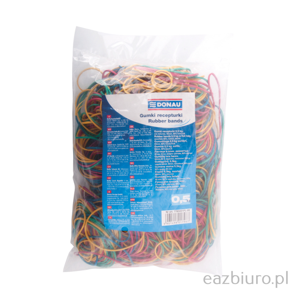 Gumki recepturki Donau 0,5 kg mix kolorów | biuroweokazje.pl | Weź okazję!