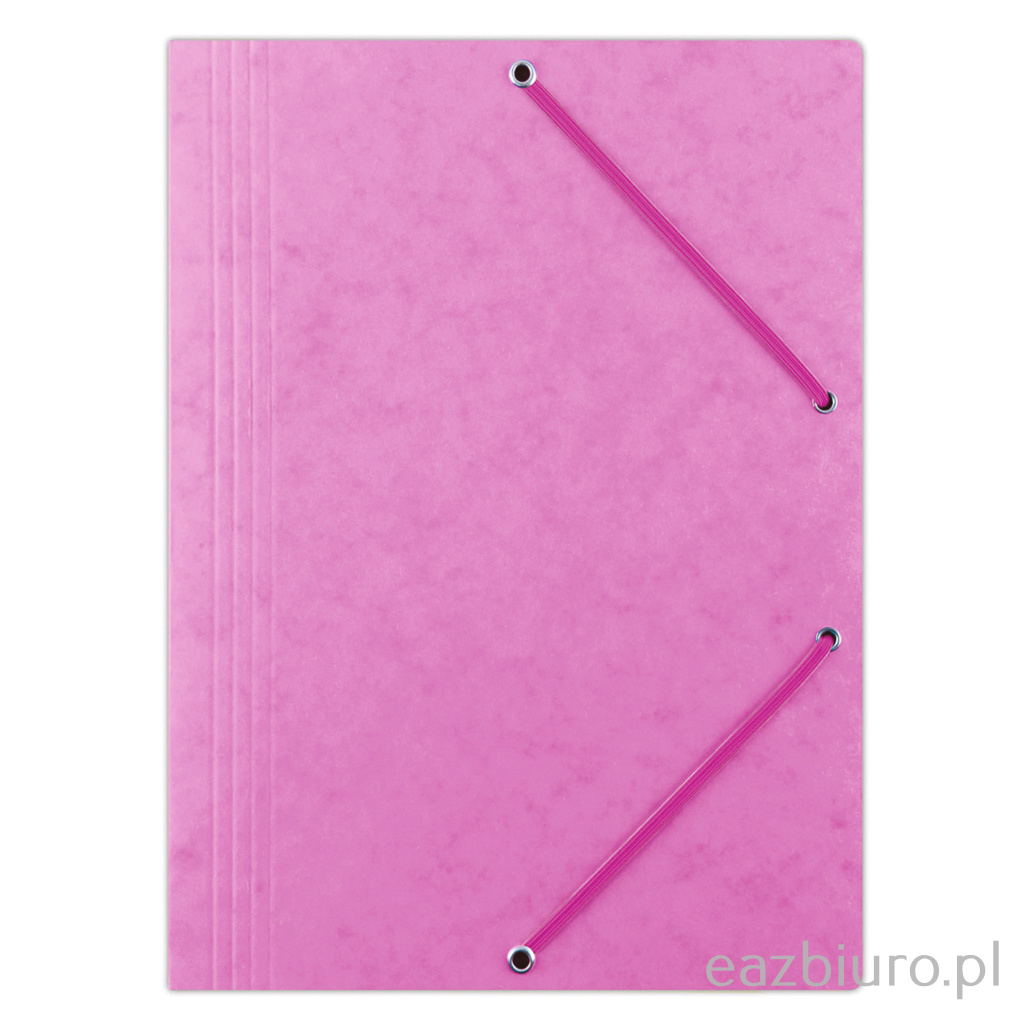 Teczka z gumką Office Products, preszpan, A4, 390gsm, 3-skrzydłowa, różowa | biuroweokazje.pl | Zamów bez zwłoki!