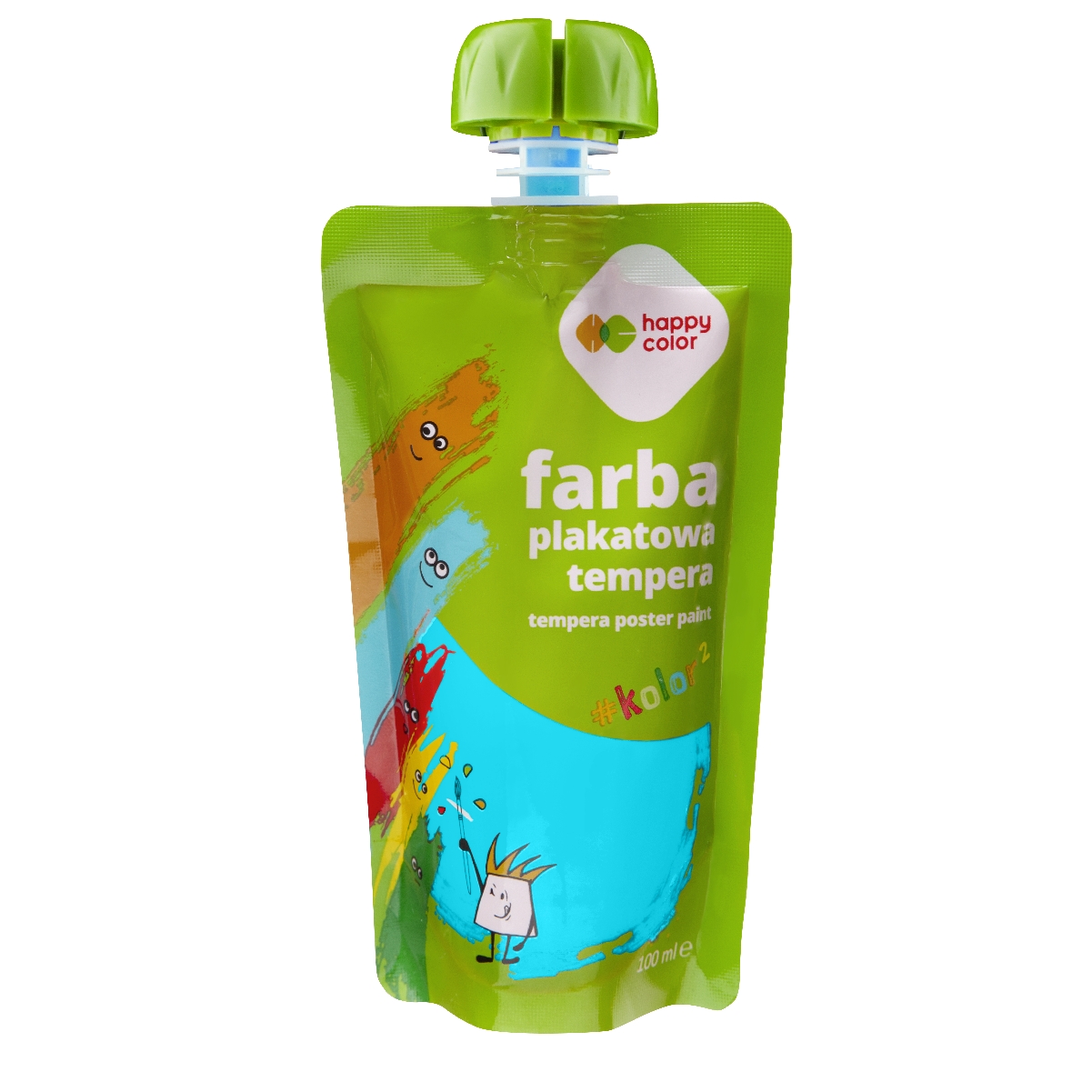 Farba plakatowa tempera w saszetce 100 ml turkusowa | biuroweokazje.pl | Działaj śmiało!