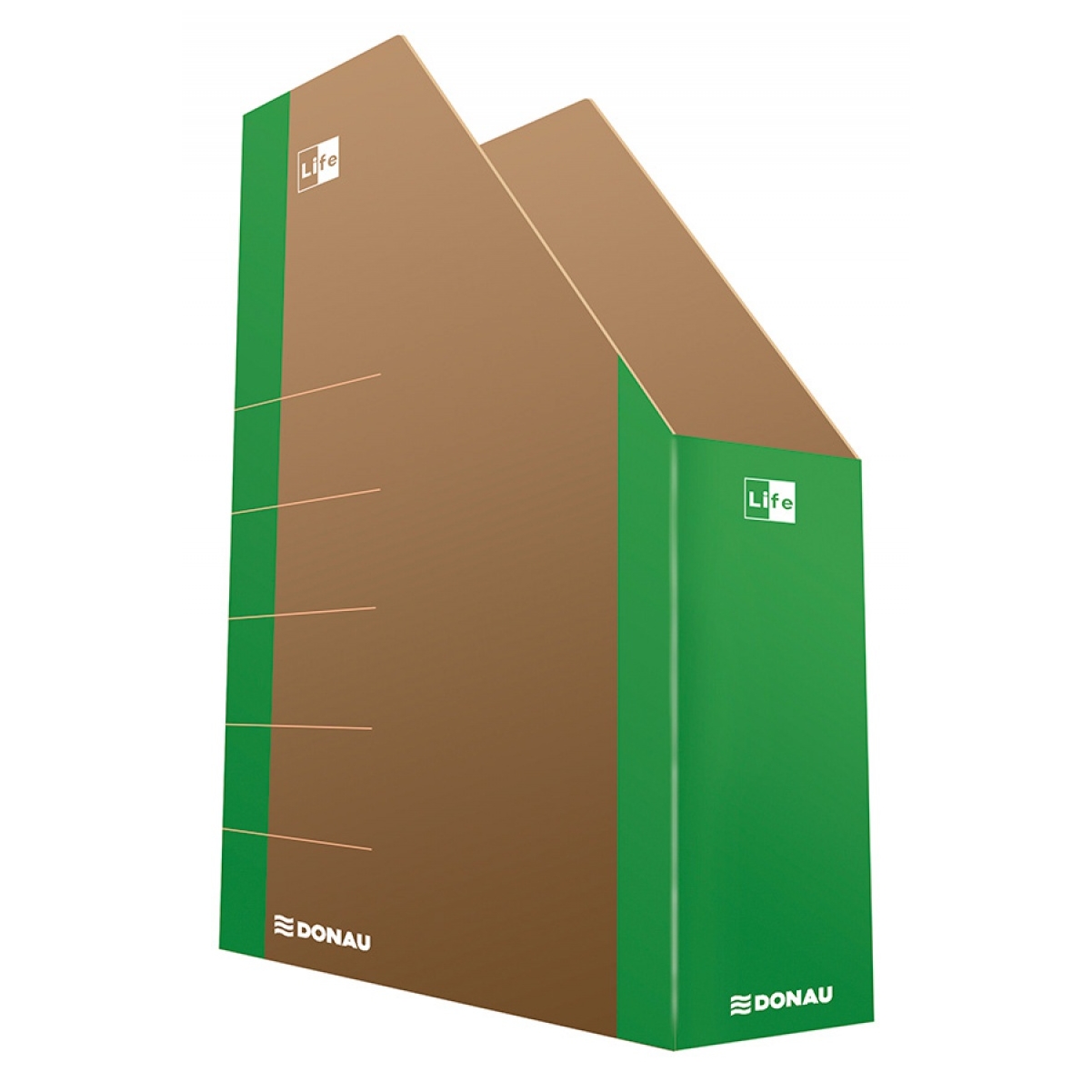 Pojemnik na dokumenty Donau life, karton, A4, zielony | biuroweokazje.pl | Zamów taniej!