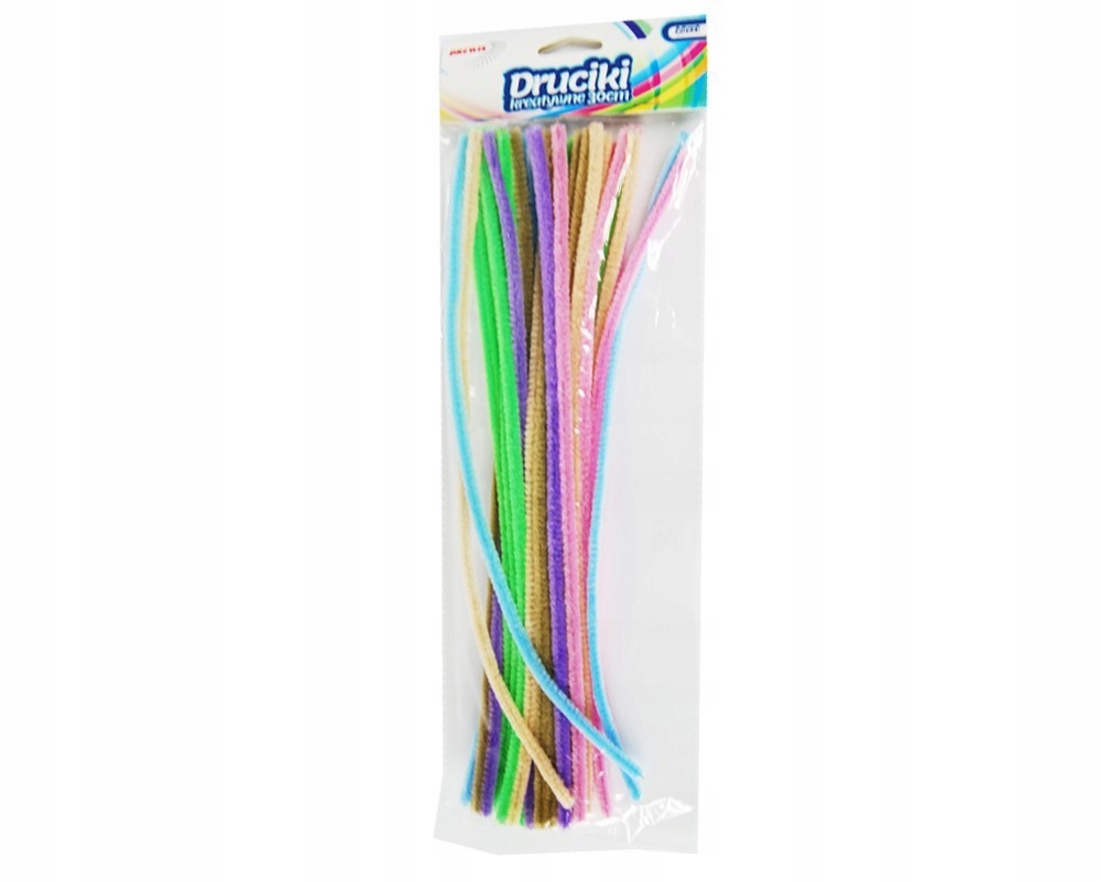 Druciki kreatywne pastelowe 50 cm zestaw 8 sztuk mix kolorów | biuroweokazje.pl | Zamów wygodnie!