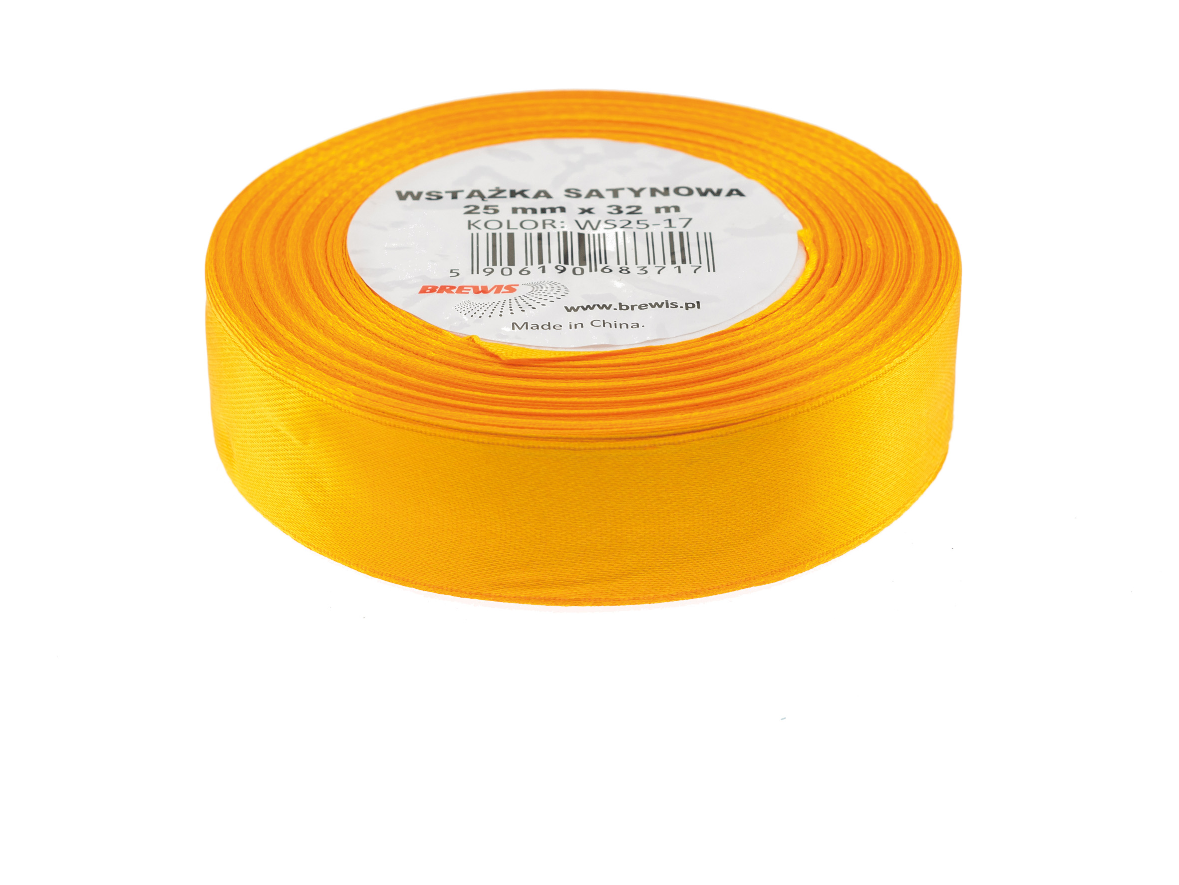 Wstążka Brewis satynowa 25 mm 32 m pomarańczowy | biuroweokazje.pl | Odbierz szybko!