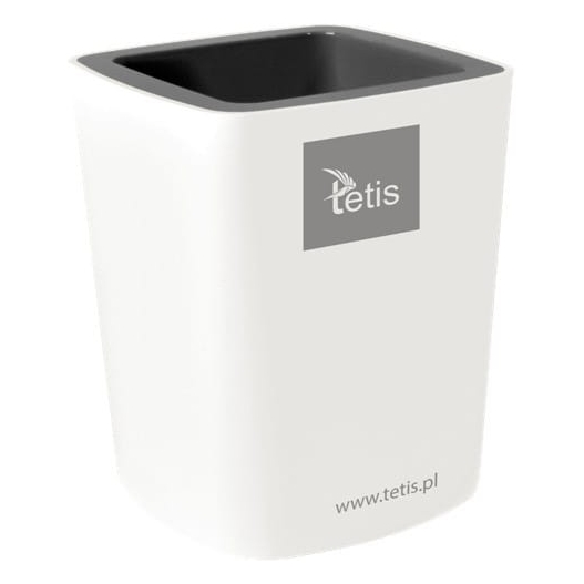 Przybornik na długopisy Tetis bv405 biało-szary | biuroweokazje.pl | Zamów bezpiecznie!