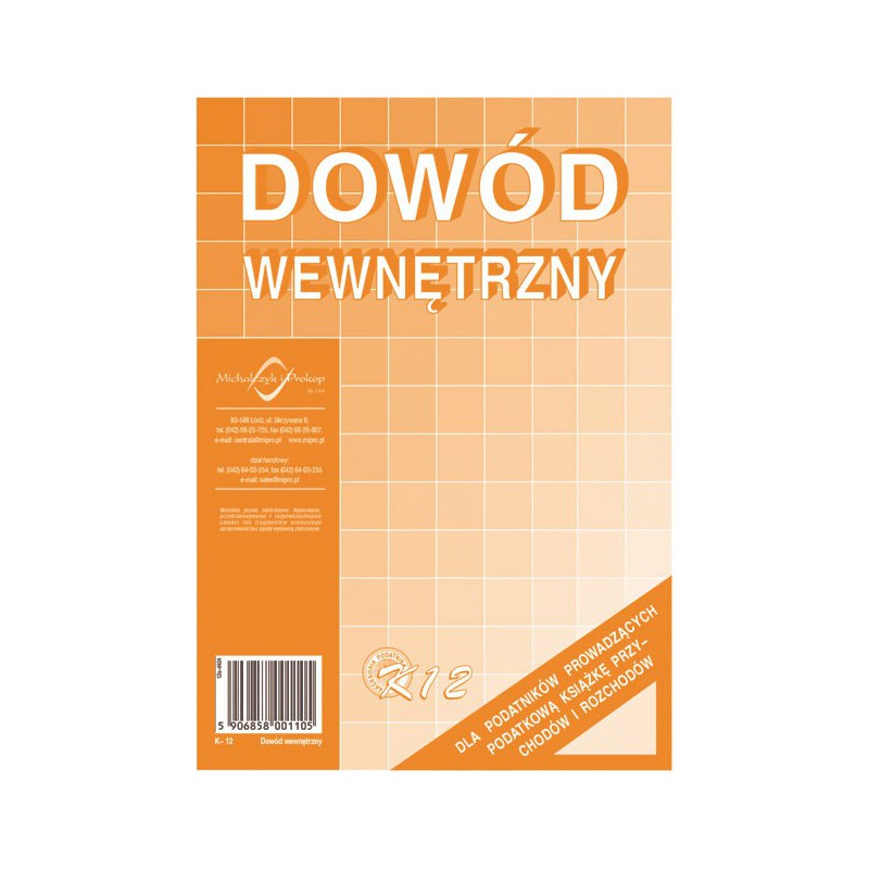 Druk dowód wewnętrzny A5 do biura | biuroweokazje.pl | Dodaj do koszyka!