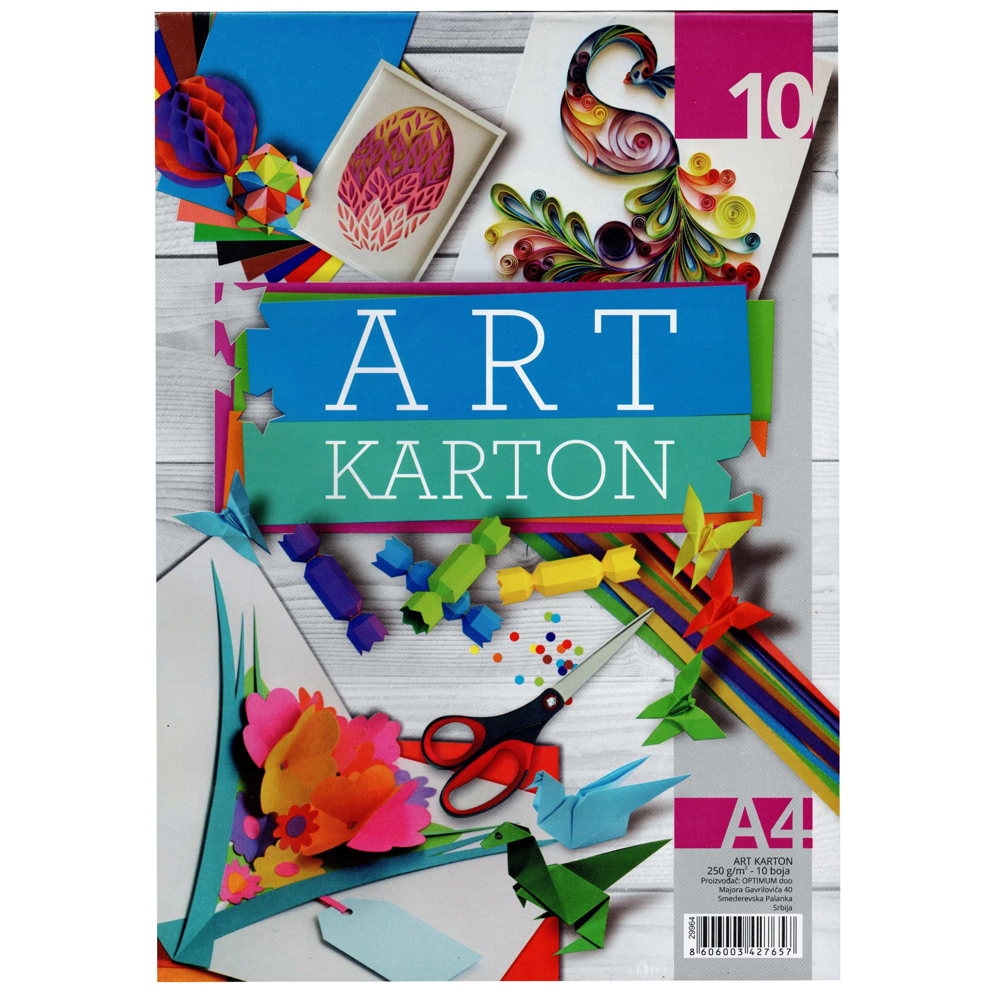 Blok kartonów kolorowych A4 250g/10szt | biuroweokazje.pl | Postaw na lidera